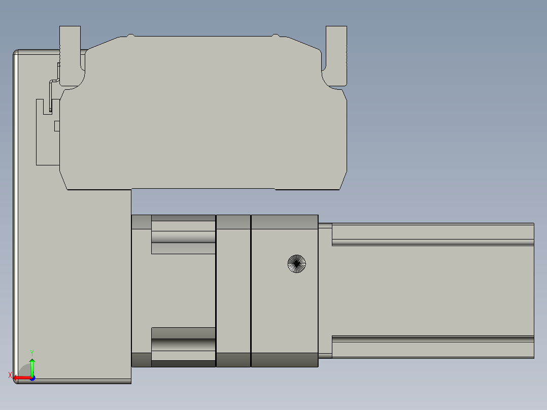 直线模组LHB17-L40-S950-RD设计图纸后视图