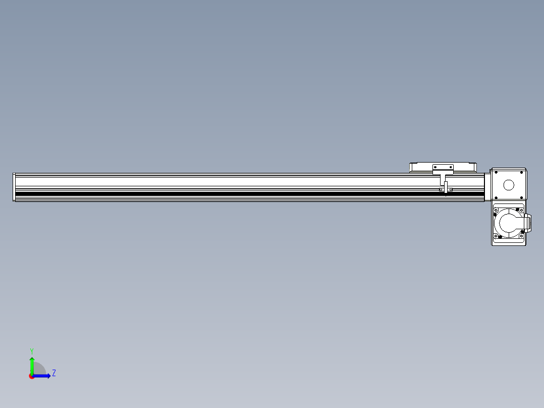 同步带全封闭直线模组TPA-HCB-105D-90-L700-RP-Y-P20-N3左视图