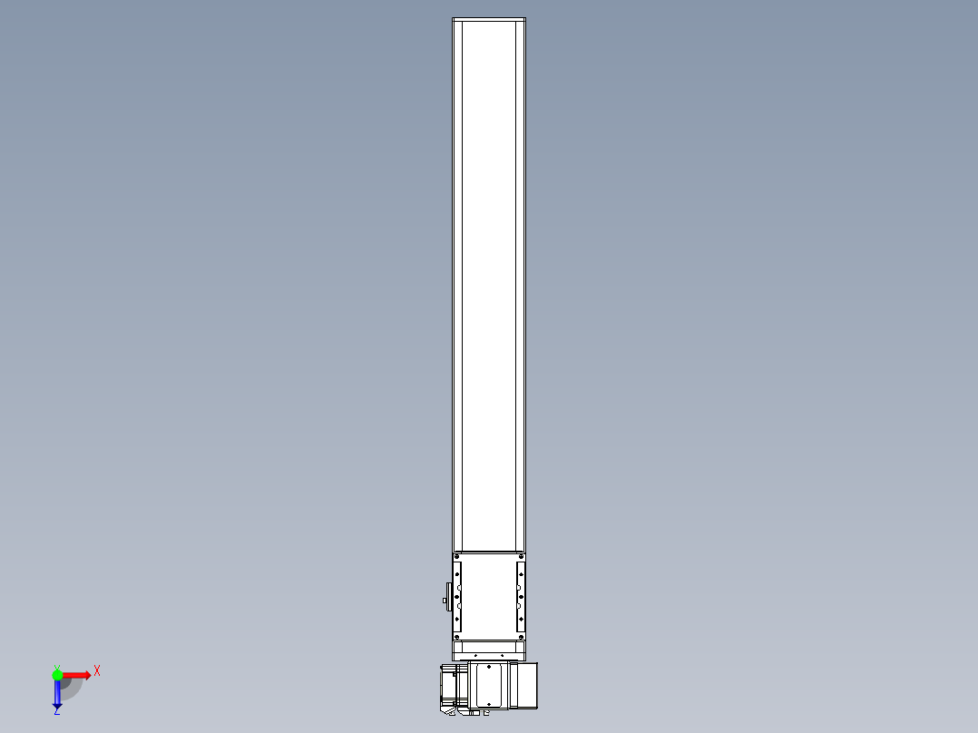 同步带全封闭直线模组TPA-HCB-105D-90-L700-RP-Y-P20-N3俯视图