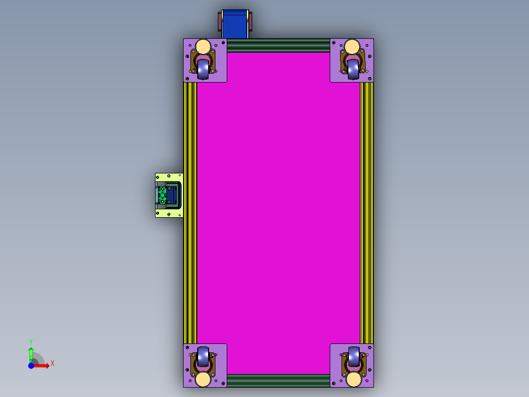圆形扩音器涂胶产线前视图