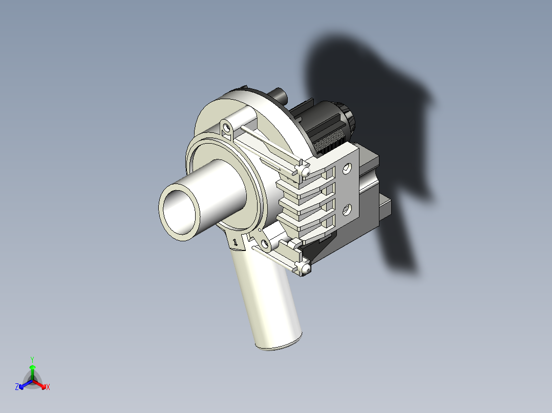 洗衣机泵主视图