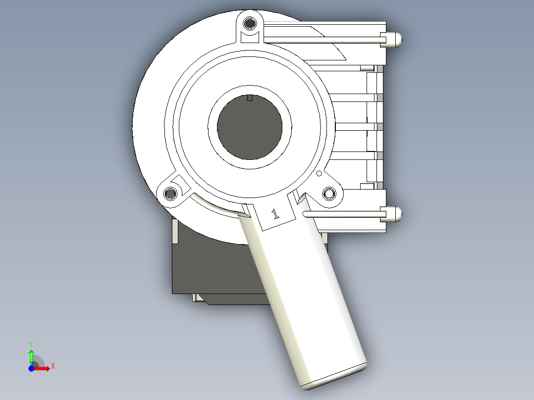 洗衣机泵前视图