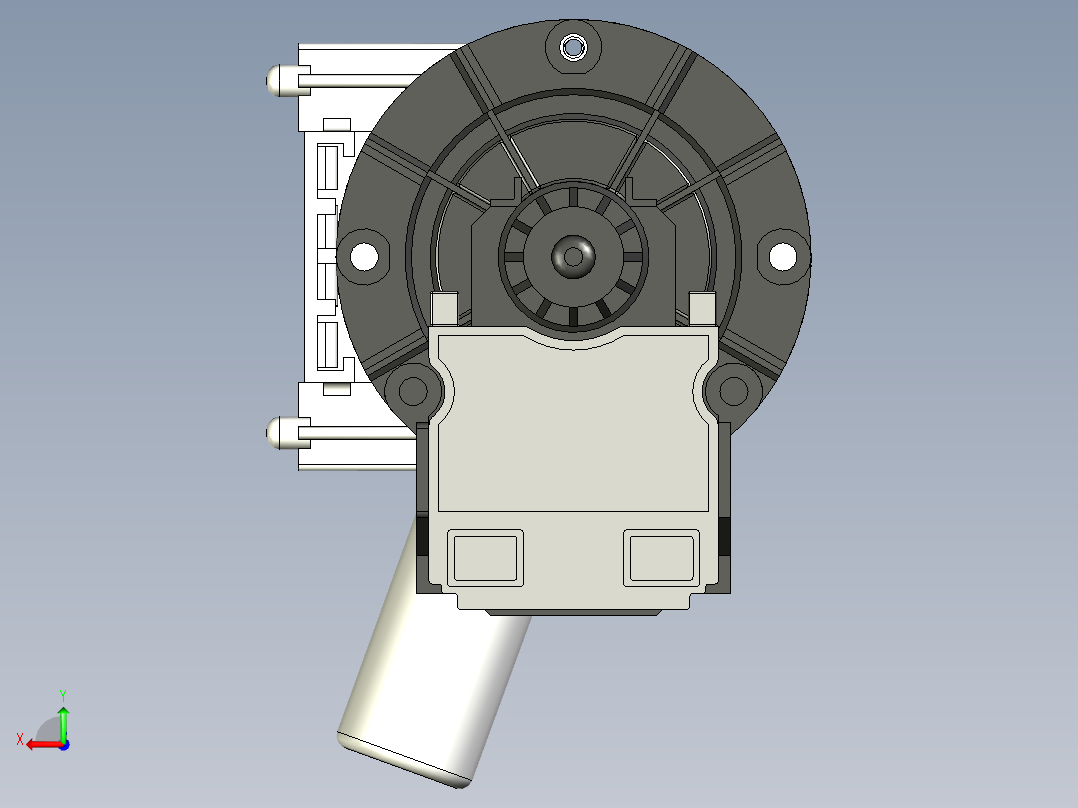 洗衣机泵后视图