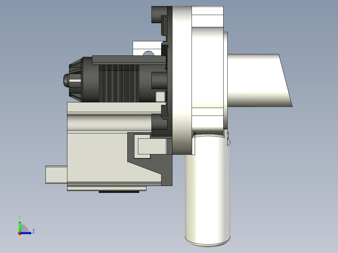 洗衣机泵左视图