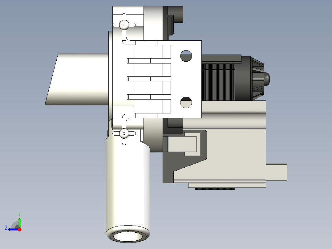 洗衣机泵右视图