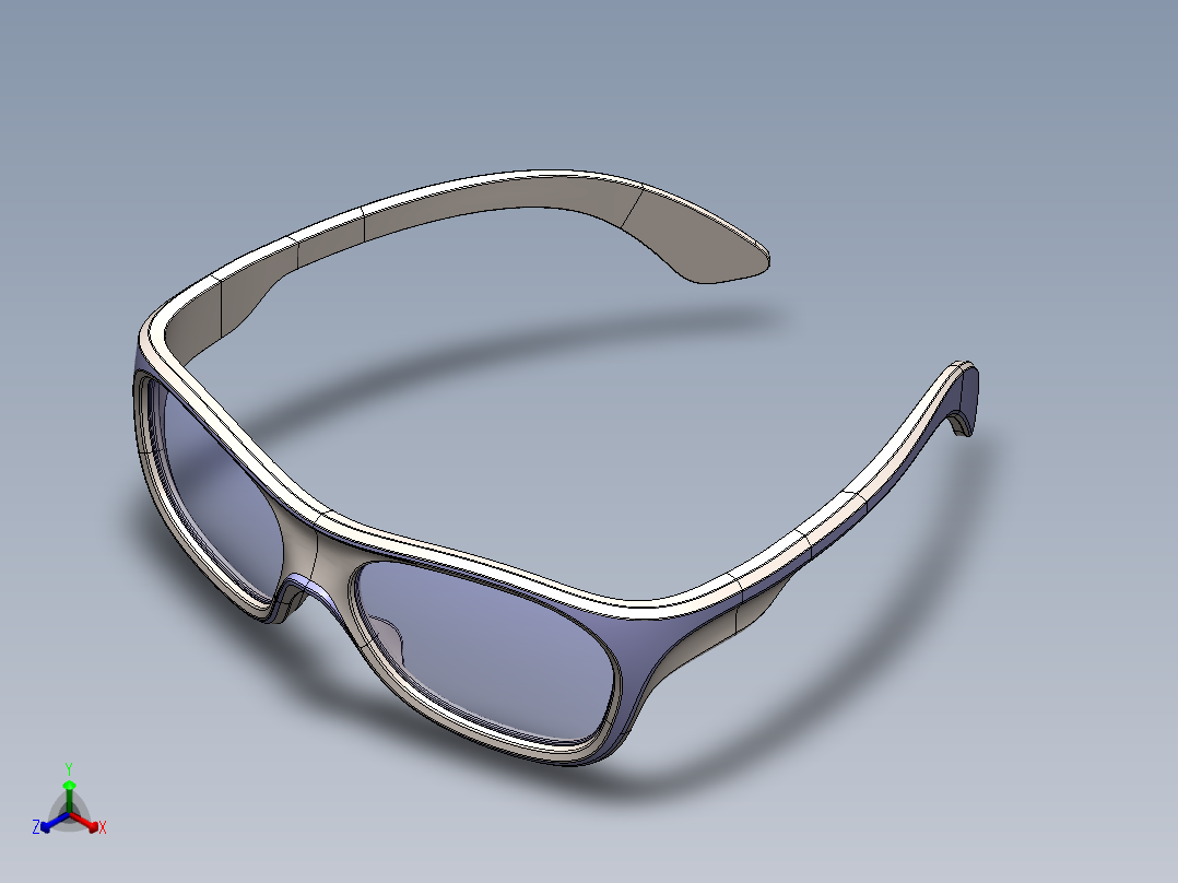 墨镜眼镜正等轴测图