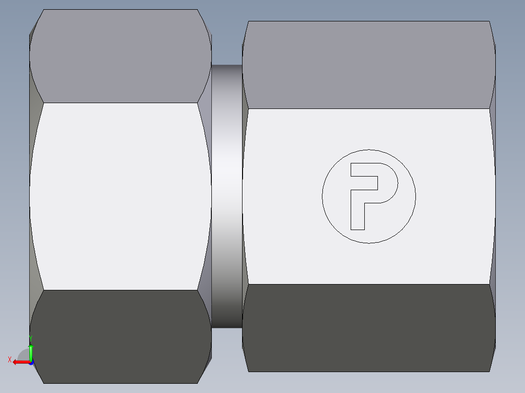 卡套式工业通用硬管接头EO_Swivel_connector_GAI18LMCF后视图