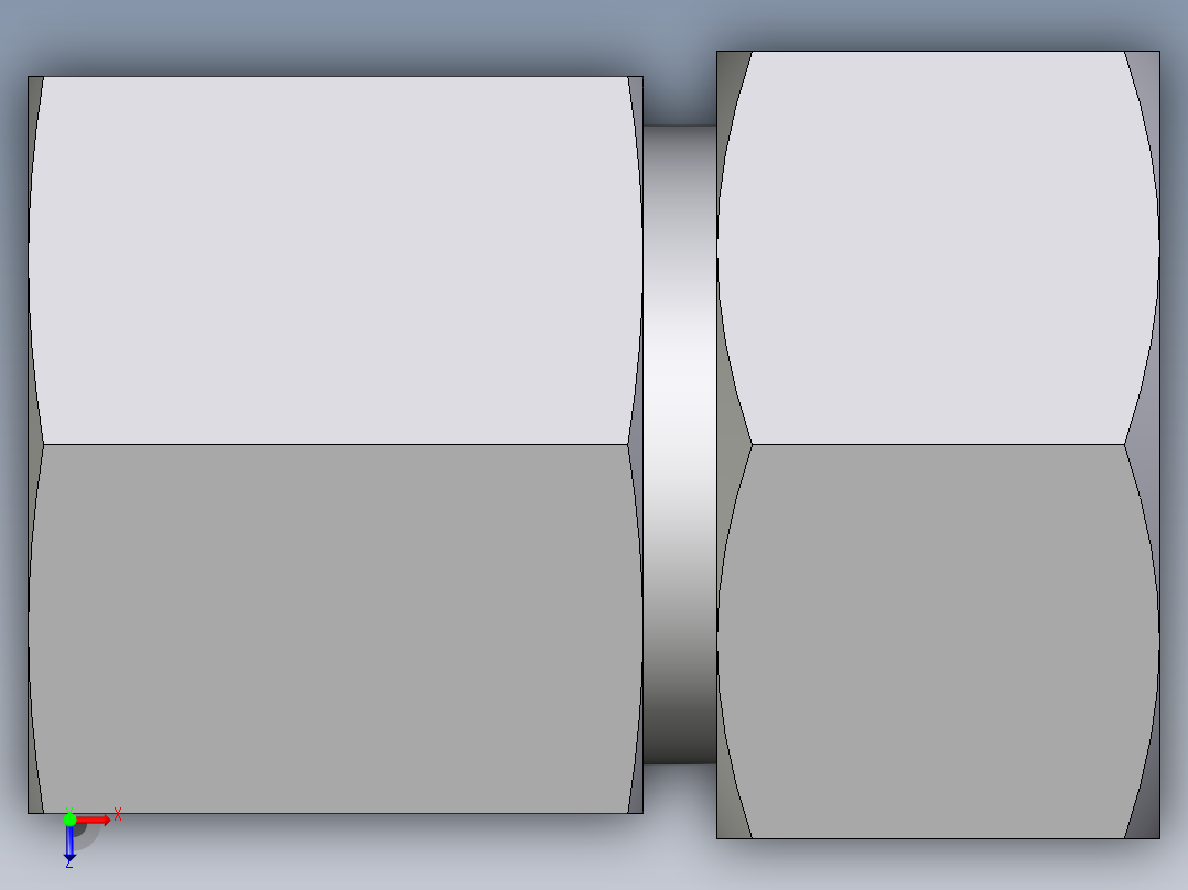 卡套式工业通用硬管接头EO_Swivel_connector_GAI18LMCF俯视图