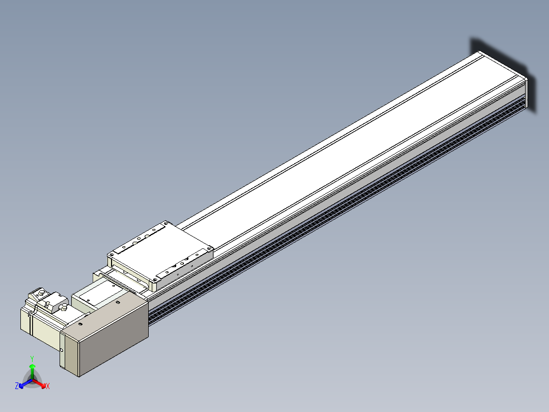 同步带全封闭直线模组TPA-HCB-105D-90-L600-MR-C-P20-N3主视图