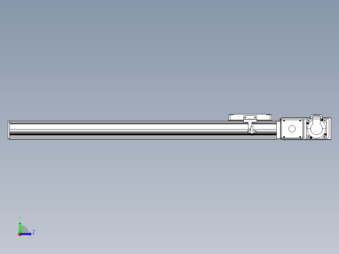 同步带全封闭直线模组TPA-HCB-105D-90-L600-MR-C-P20-N3左视图