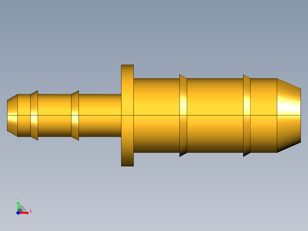 工业通用螺蚊管倒齿式工业硬管接头Union Reducer 22-4-5_32前视图