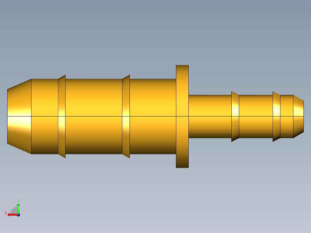 工业通用螺蚊管倒齿式工业硬管接头Union Reducer 22-4-5_32后视图