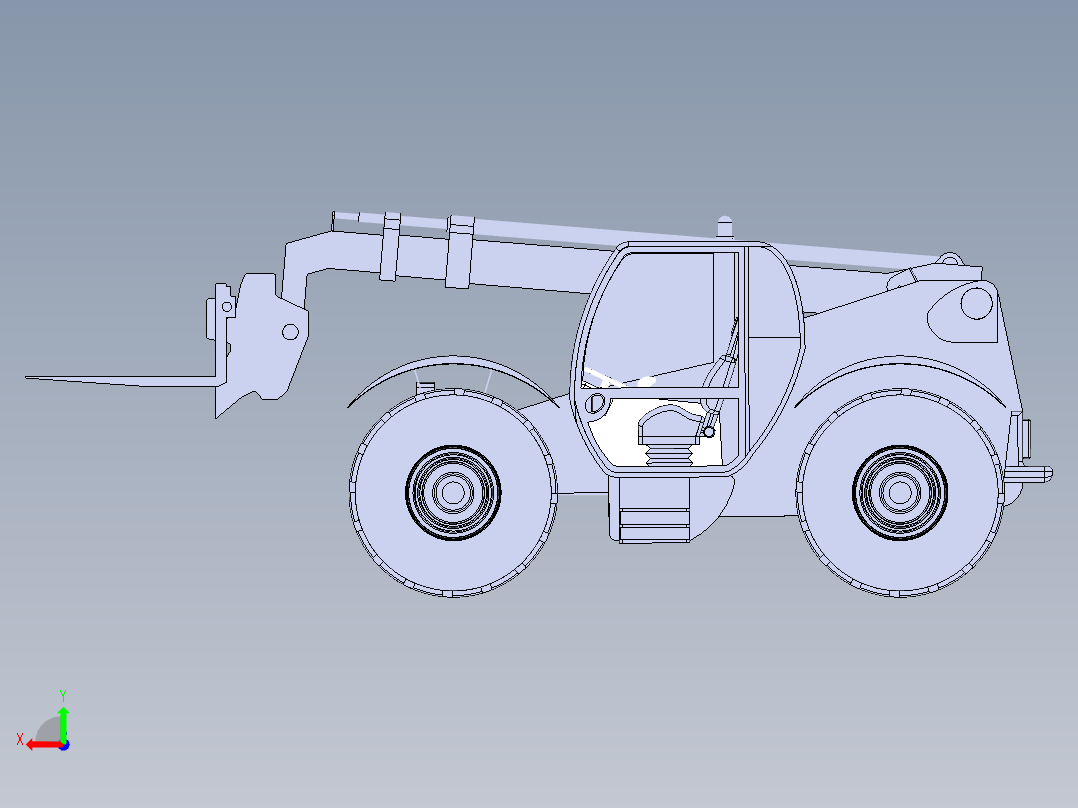 伸缩臂叉车SW模型 1140880后视图