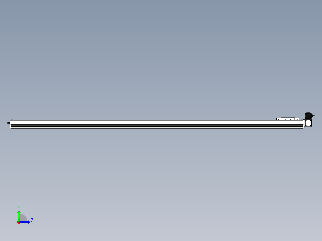Toyo东佑达直线模组-ECB17-2650-RU左视图