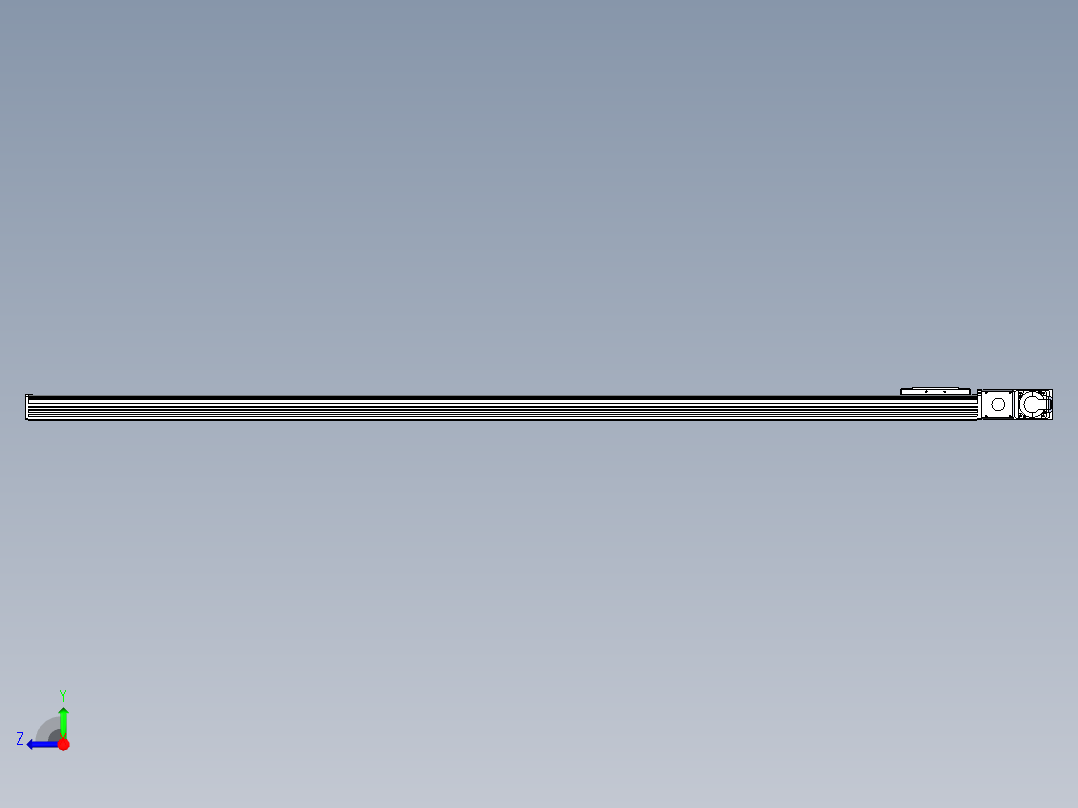 同步带全封闭直线模组TPA-HCB-110D-90-L1850-MR-Y-P40-N3右视图