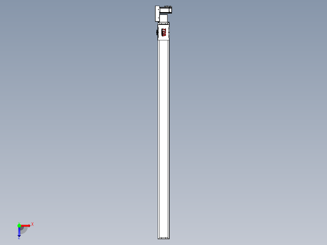 同步带全封闭直线模组TPA-HCB-110D-90-L1850-MR-Y-P40-N3俯视图