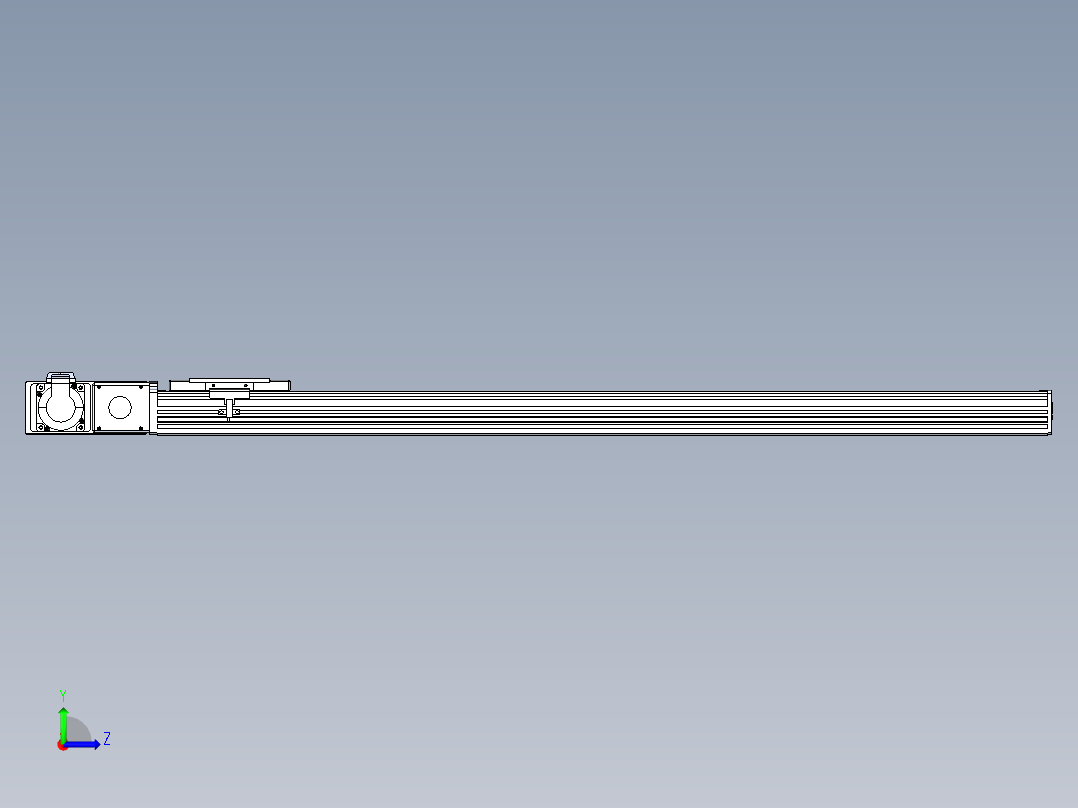 同步带全封闭直线模组TPA-HCB-110D-90-L900-ML-Y-P40-N3左视图