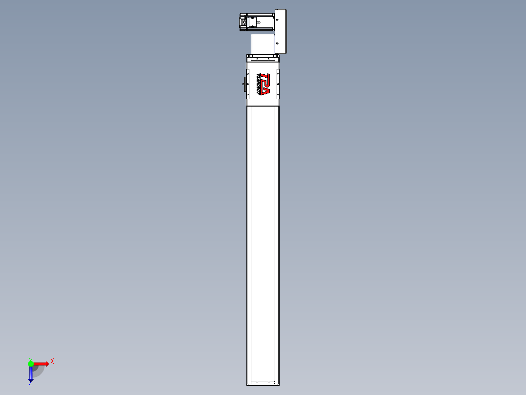 同步带全封闭直线模组TPA-HCB-110D-90-L900-ML-Y-P40-N3俯视图