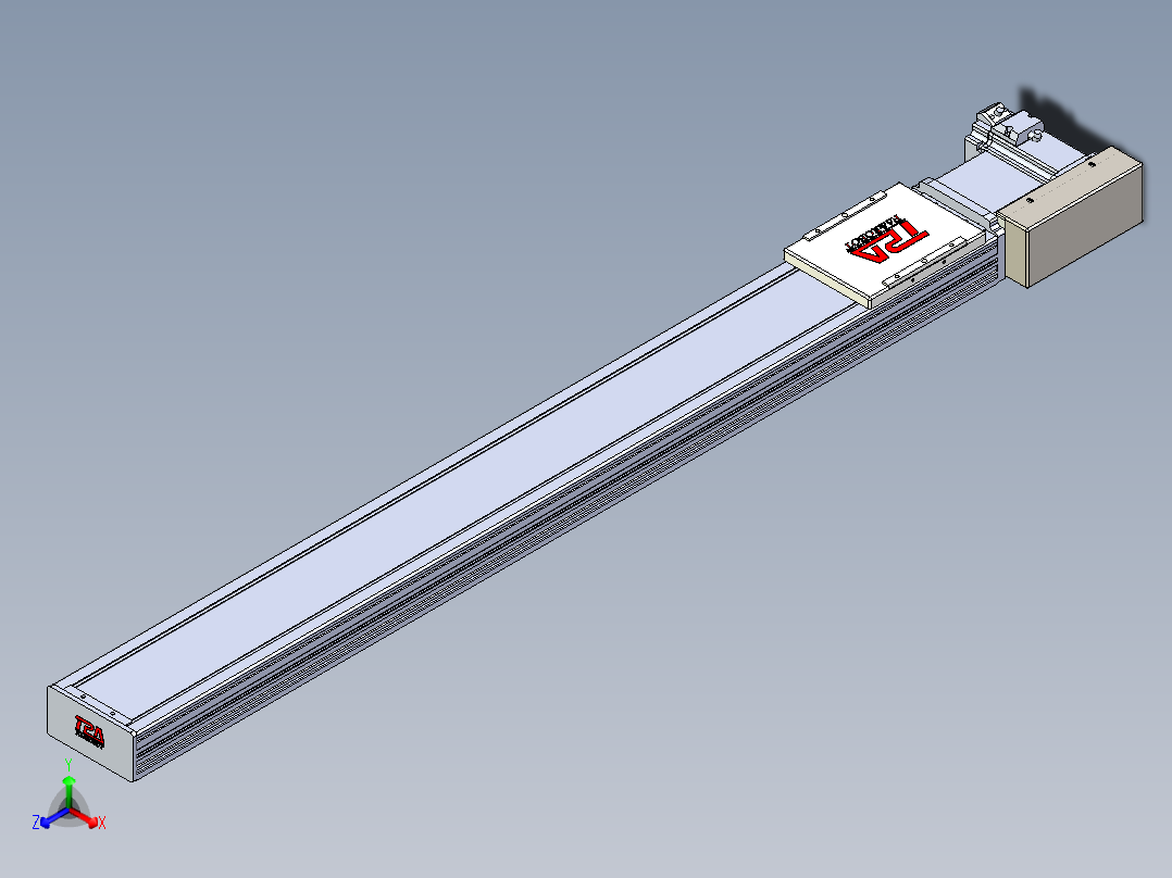 同步带全封闭直线模组TPA-HCB-110D-90-L900-ML-Y-P40-N3正等轴测图