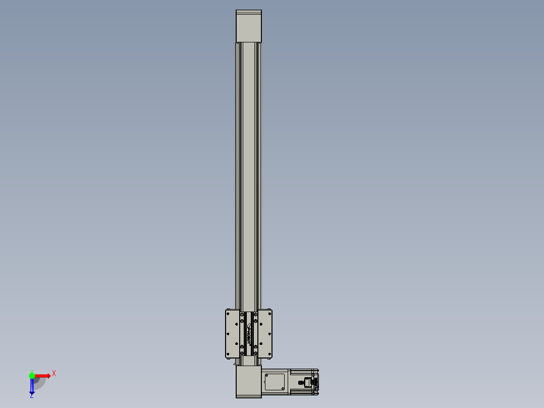 威洛博直线电机模组EB8-L200-S800-L-P75-MS3俯视图