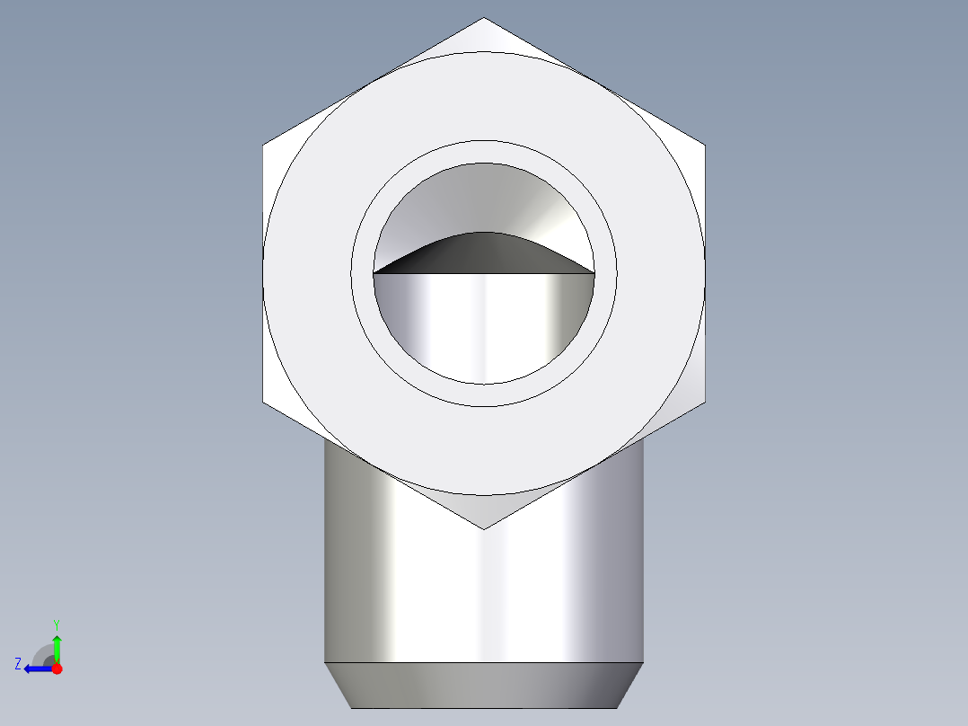 卡套式工业通用硬管接头EO_Weld_elbown_WAS30ZS右视图