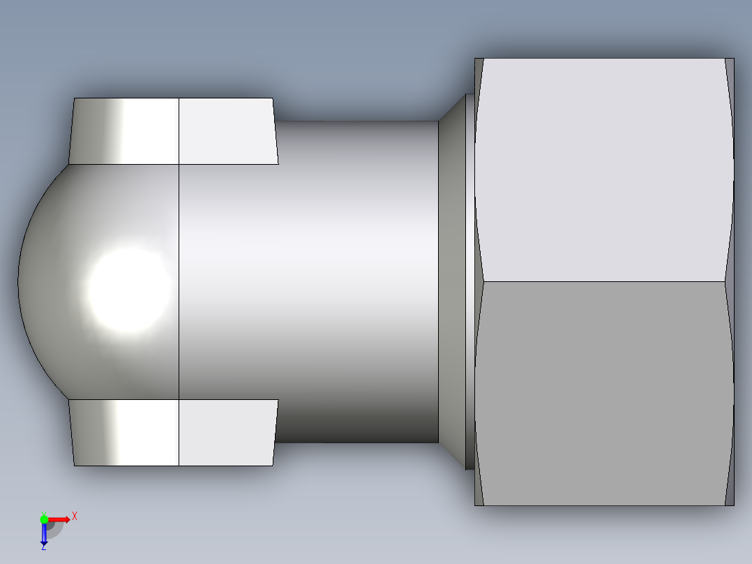 卡套式工业通用硬管接头EO_Weld_elbown_WAS30ZS俯视图