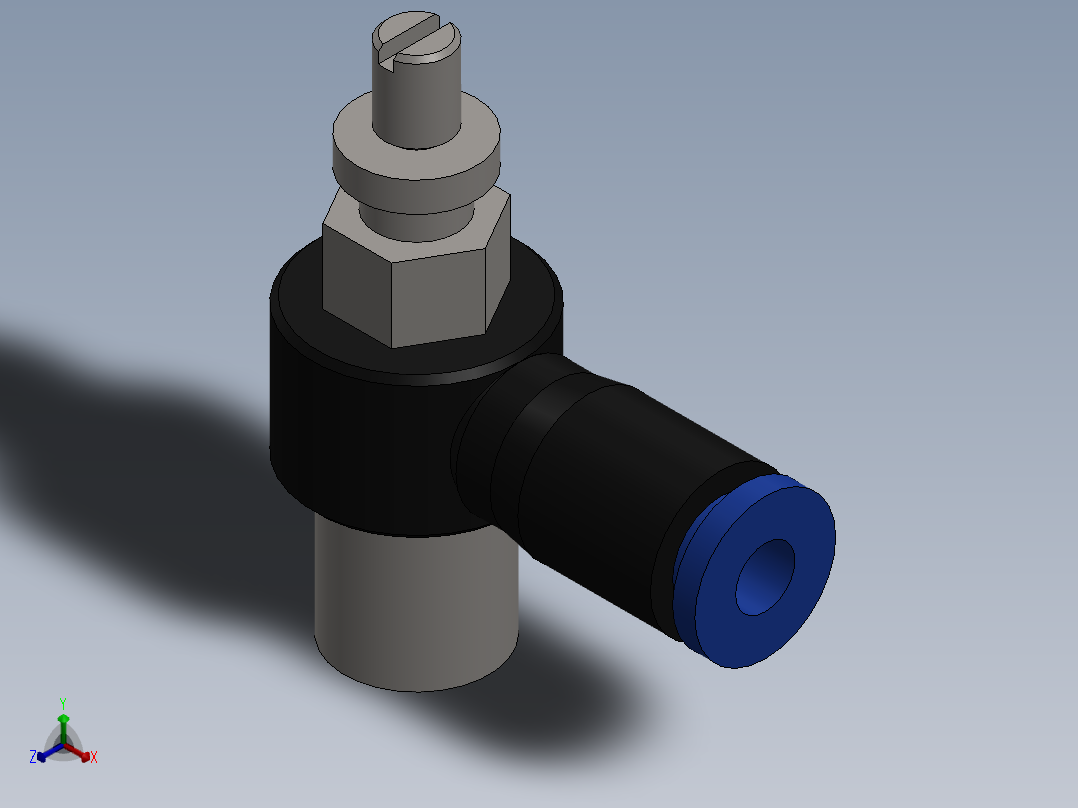 Ø4 x 1-8 - CONTROLE DE FLUXO 90° BANJO (C0K510418)主视图