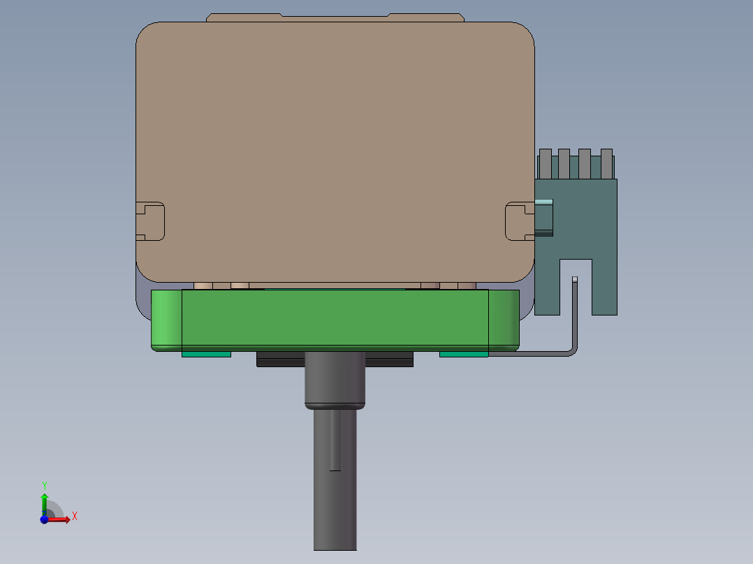 三轴吸取机械手sw18可编辑前视图