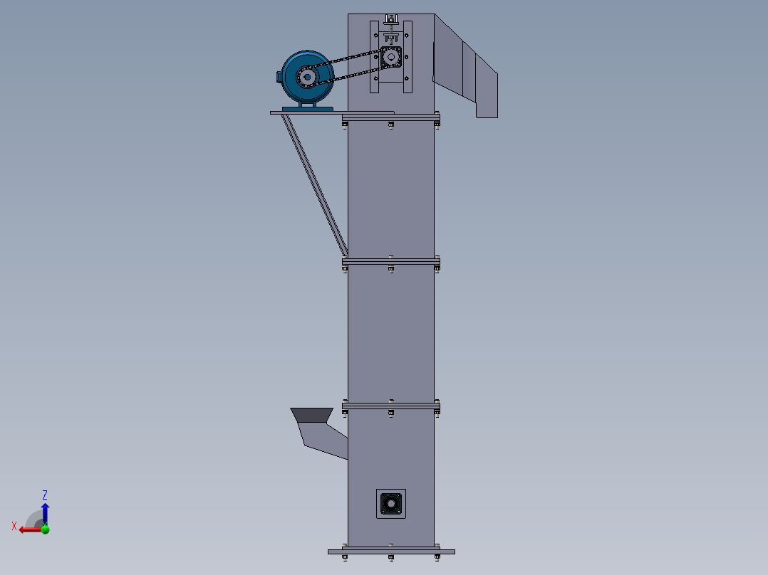斗式提升机前视图