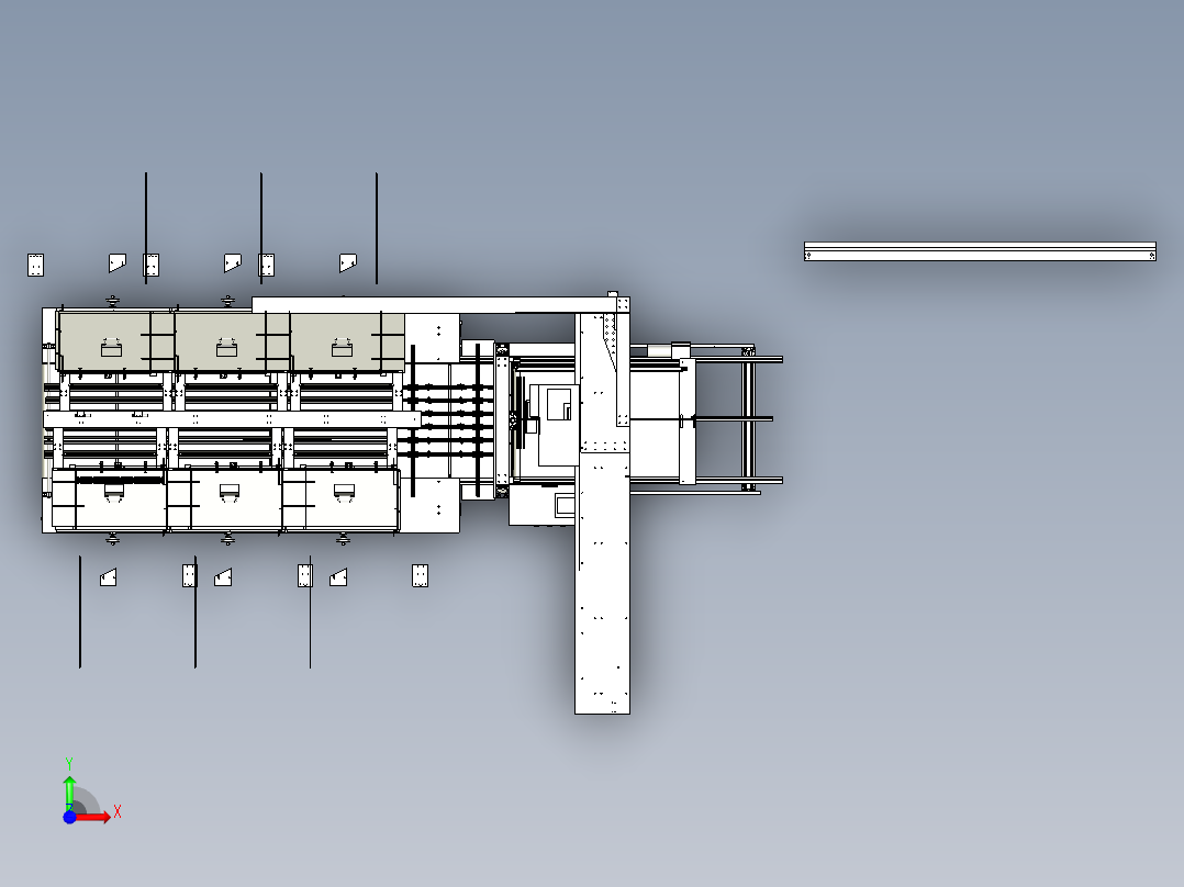纸箱插格机前视图
