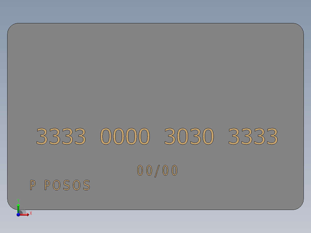 信用卡设计前视图
