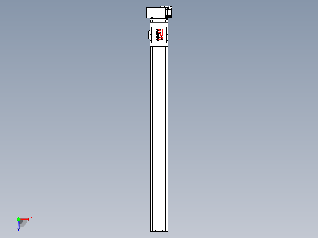 同步带全封闭直线模组TPA-HCB-110D-90-L1100-RP-C-P40-N3俯视图