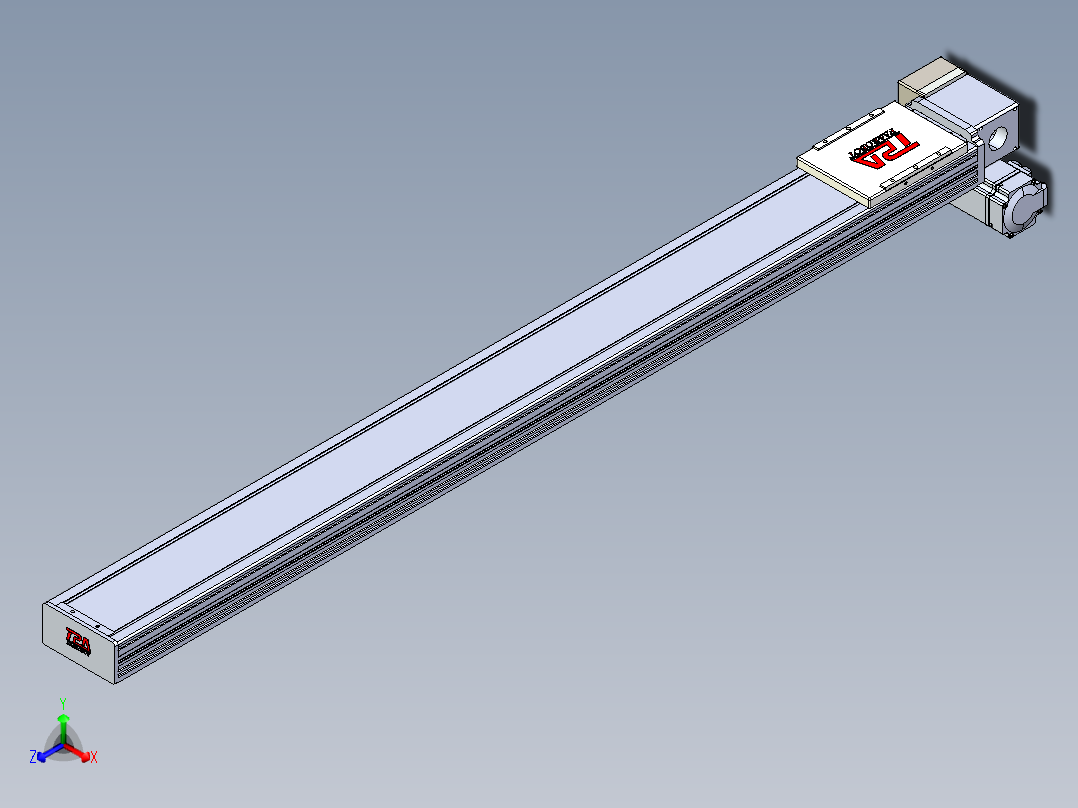 同步带全封闭直线模组TPA-HCB-110D-90-L1100-RP-C-P40-N3正等轴测图