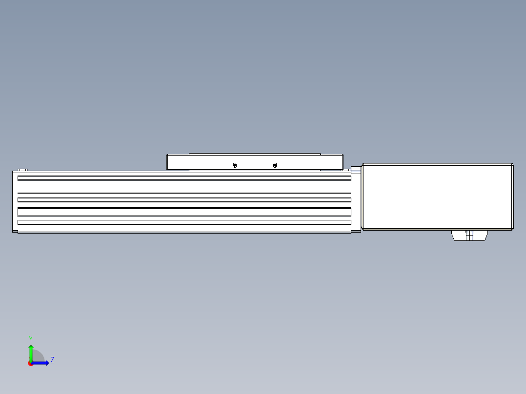 同步带全封闭直线模组TPA-HCB-120D-90-L100-ML-Y-P40-N3左视图