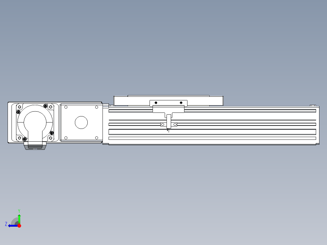 同步带全封闭直线模组TPA-HCB-120D-90-L100-ML-Y-P40-N3右视图