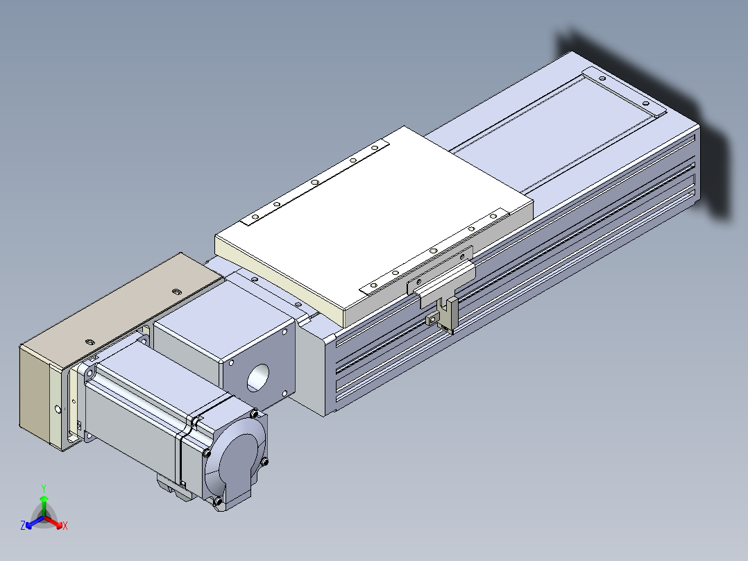 同步带全封闭直线模组TPA-HCB-120D-90-L100-ML-Y-P40-N3正等轴测图