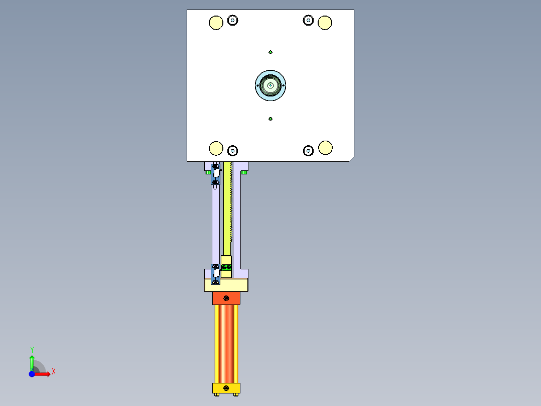 拖把手柄-退螺丝(牙芯带冷却)前视图