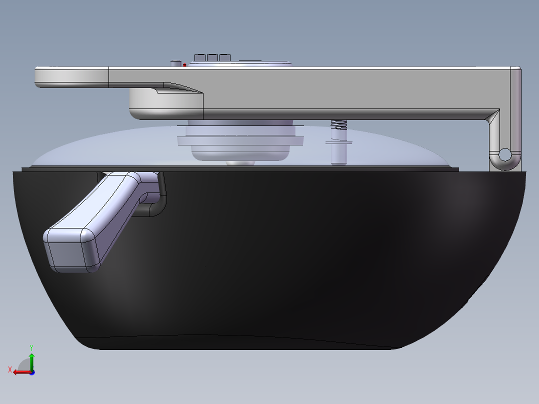 自动炒菜锅三维模型后视图