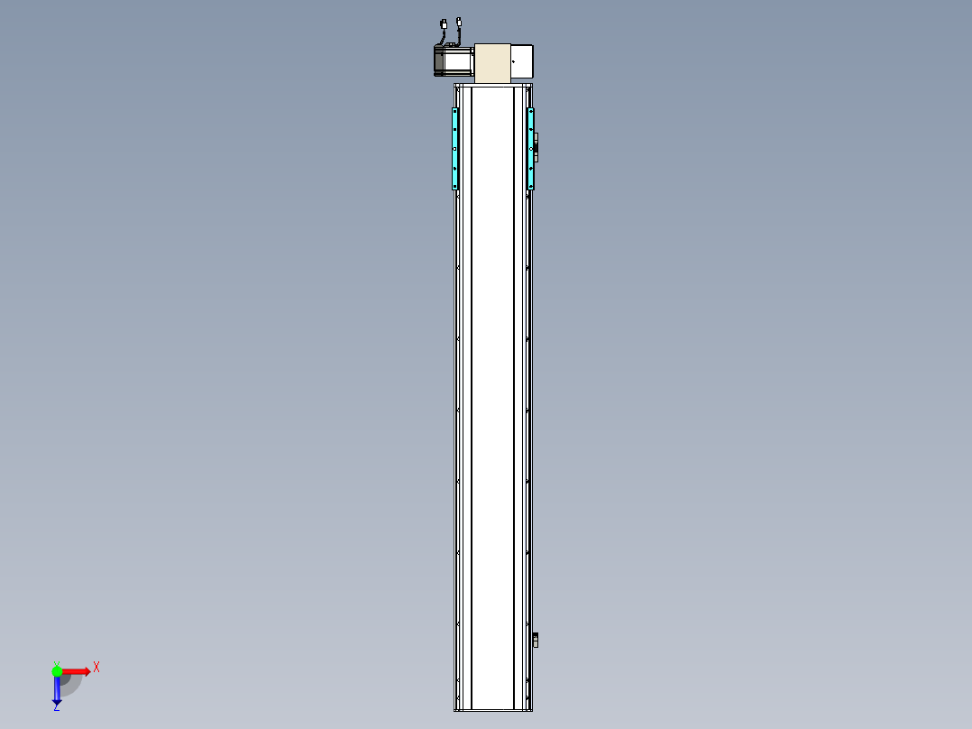 同步带滑台-半封闭B22H-L100-C-S1350-RD-P75-D3-N5俯视图