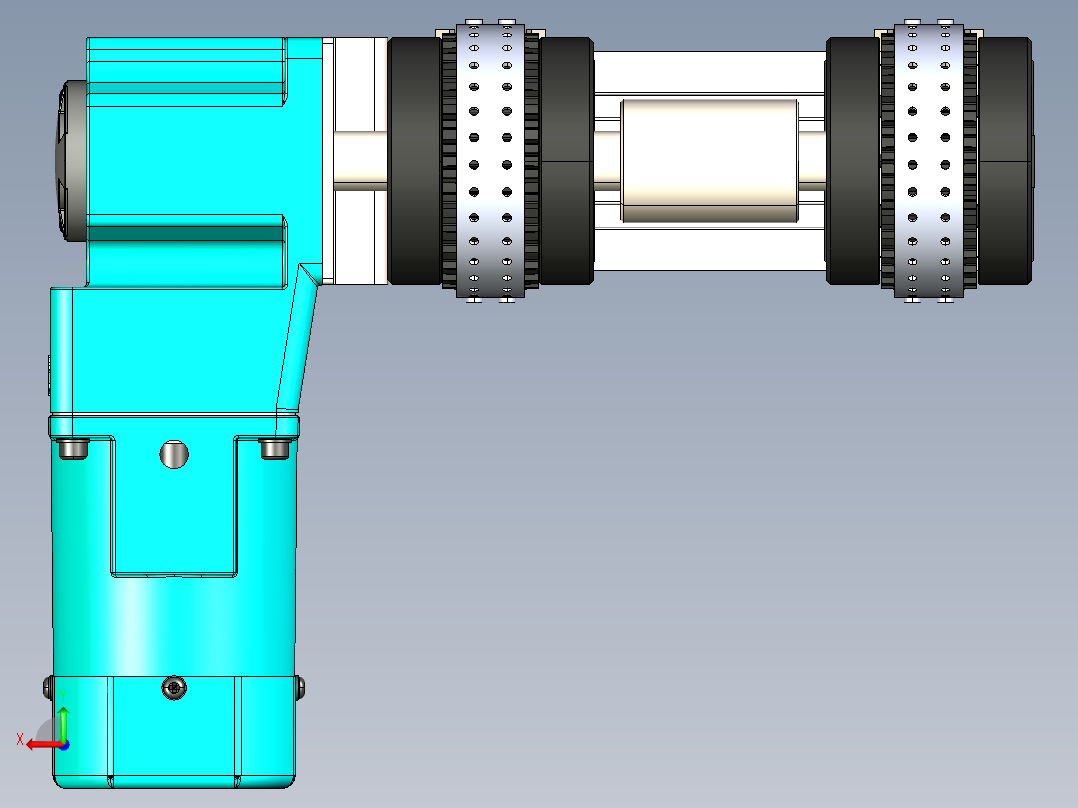 LE-XC4080-带工装右直连驱动输送线后视图