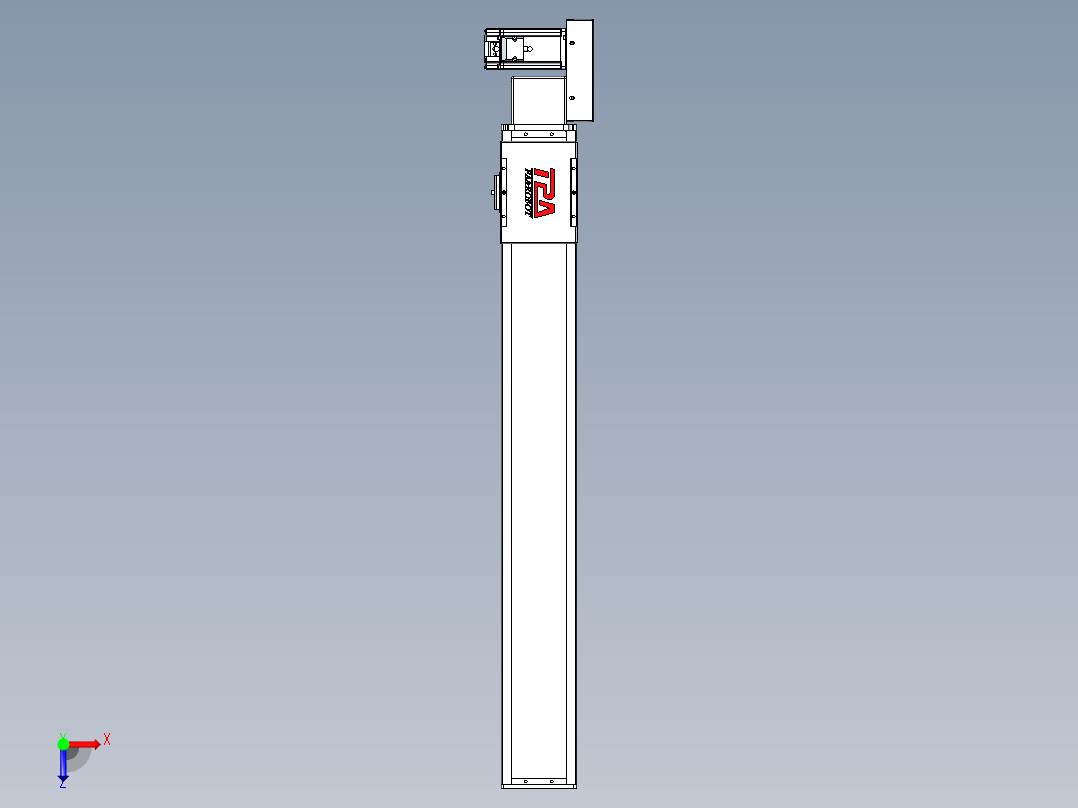 同步带全封闭直线模组TPA-HCB-110D-90-L750-ML-Y-P40-N3俯视图