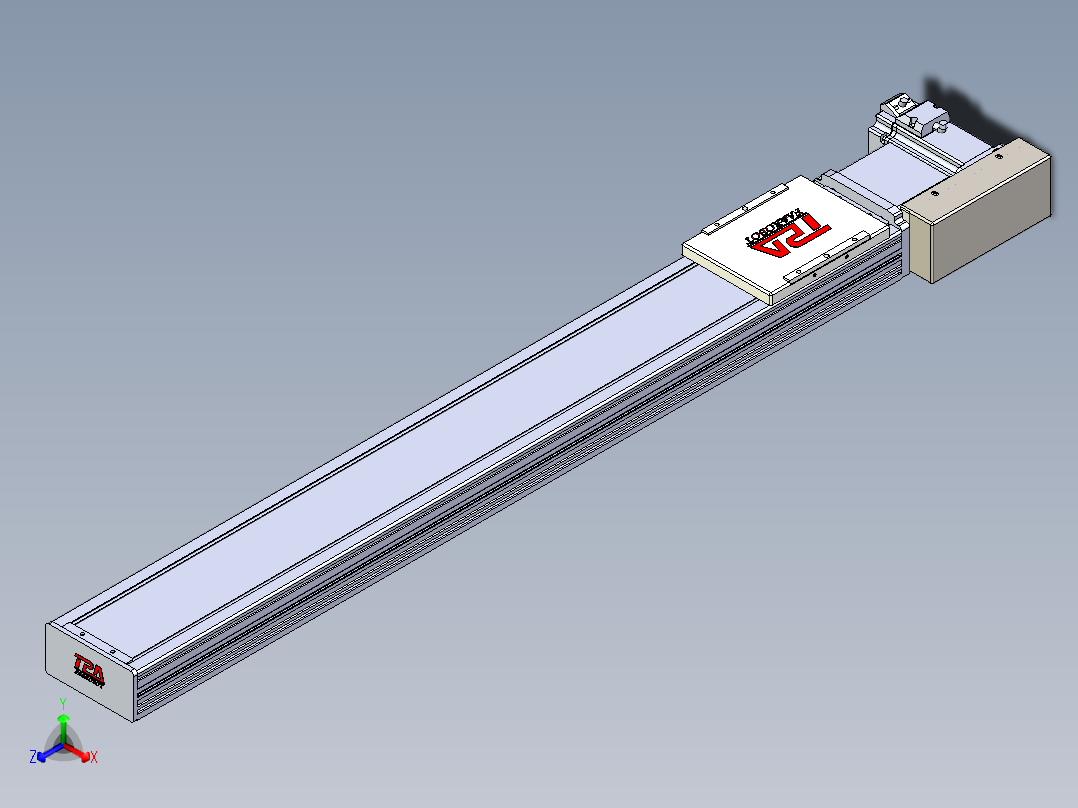 同步带全封闭直线模组TPA-HCB-110D-90-L750-ML-Y-P40-N3正等轴测图