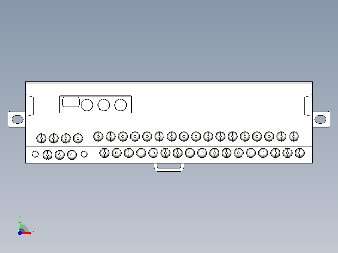 基恩士KV-RC16BR_8BXR_kc图纸模型前视图