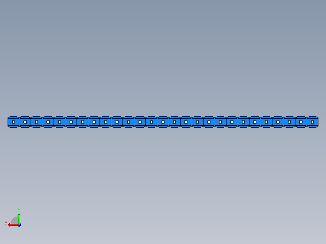 彩色公头100mil（2.54mm）系列-DS1021_blue_1x27p_100mil_Type1_rev1.0后视图