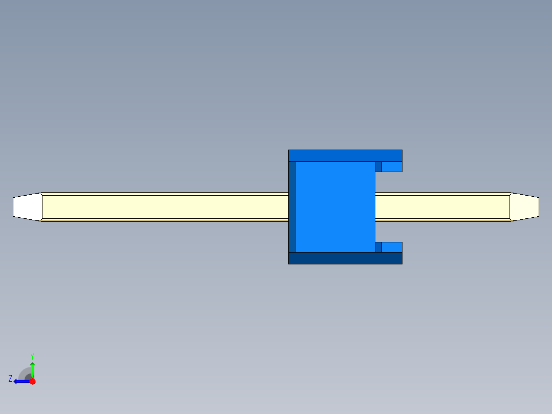 彩色公头100mil（2.54mm）系列-DS1021_blue_1x27p_100mil_Type1_rev1.0右视图