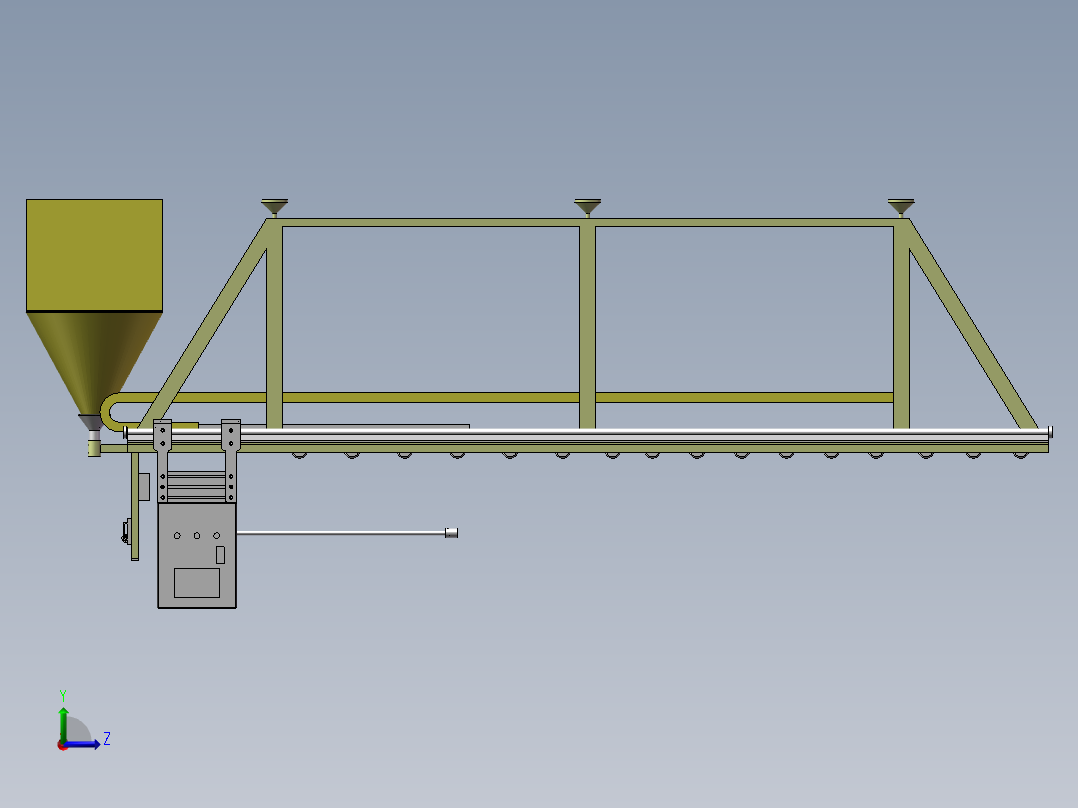 201电热毯发热管摆线自动化设备左视图