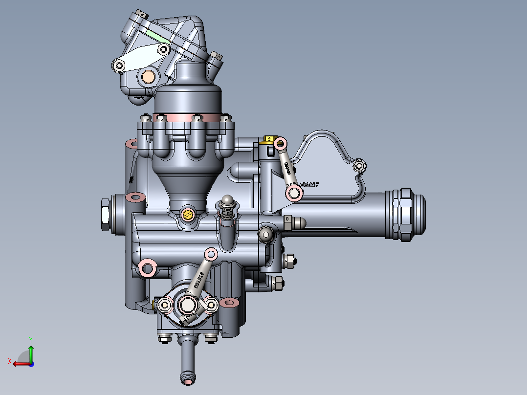 助力控制组件增压控制后视图