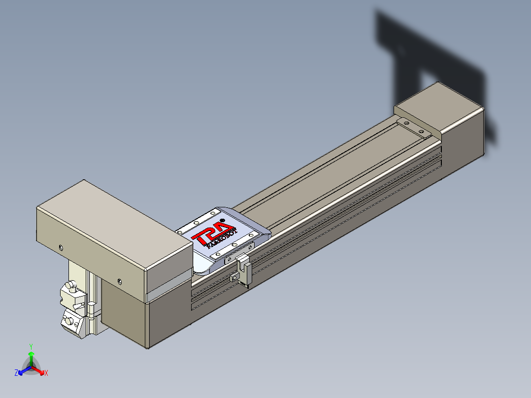 同步带全封闭直线模组TPA-HCB-65S-90-L200-ML-C-P10-N3正等轴测图