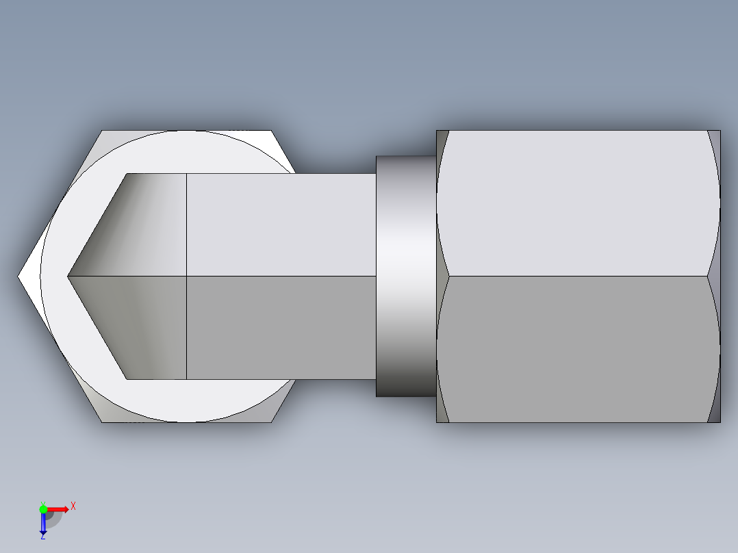 卡套式工业通用硬管接头EO_Swivel_nut_elbow_EW06SCF俯视图