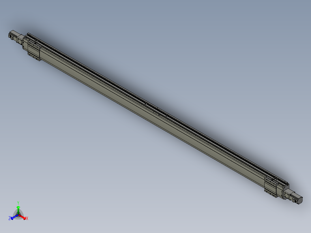 威洛博双电机滑台-VF14D2-S1300-BC-P40-C6正等轴测图